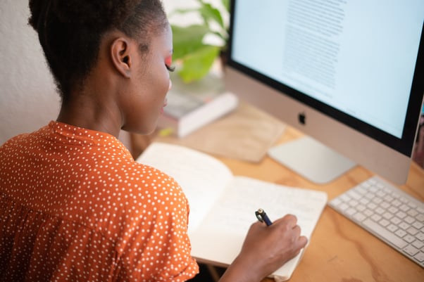 woman working remote